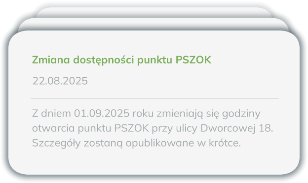 Powiadomienia z gminy w aplikacji